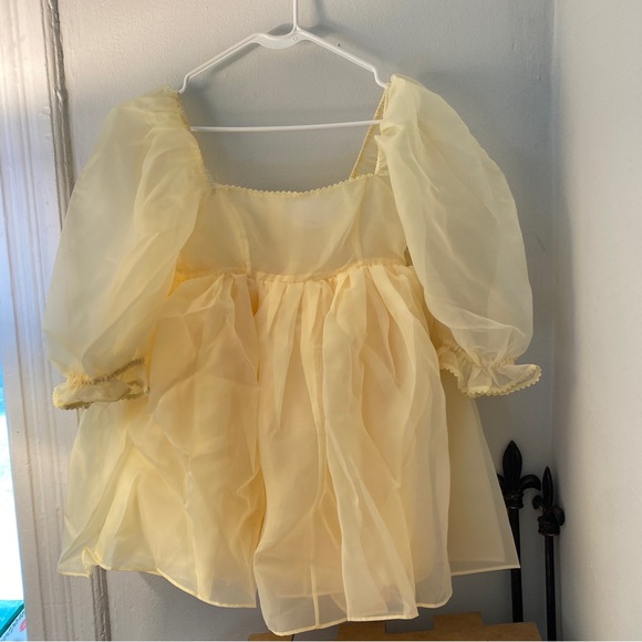 Selkie banana Puff Dress - Picture 3 of 7